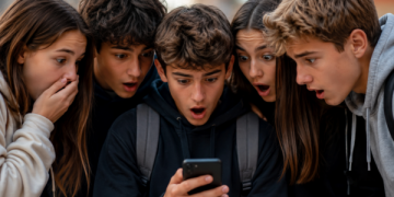 adolescentes sorprendidos redes