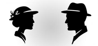 siluetas hombre mujer